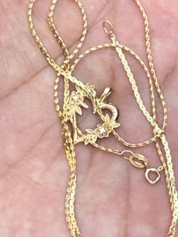 14k Heart and Necklace