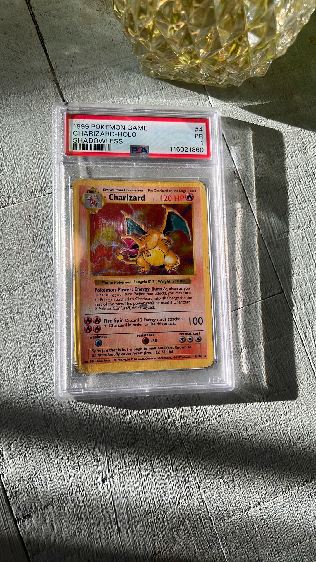 Psa 1 1999 Base Set Shadowless Holographic Charizard