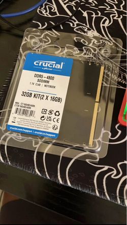 Crucial 32GB Kit (2 x 16GB) DDR5-4800 SODIMM Laptop Memory