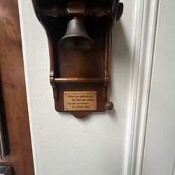 Antique Collective Wooden Brass Bell Ringing 