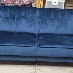 Blue Velvet Futon