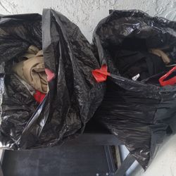 Two large bags of men's and women's clothes