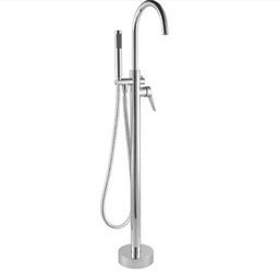 AKDY 1-Handle Freestanding Roman Bathtub Faucet Filler with Hand Shower Chrome