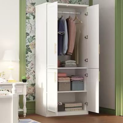 White Armoire closet white