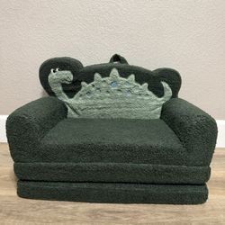Kids Dinosaur Fold-Out Couch / Toddler Sofa Lounger
