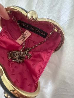 Juicy Couture Black Heart-Shaped Clutched Bag