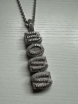 Silver &  moissanite chain