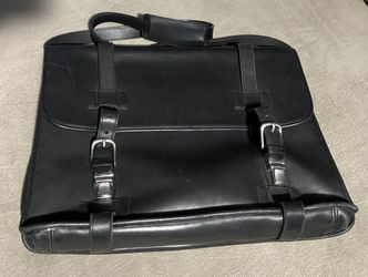 COACH Madison Black Leather Messenger Laptop Bag