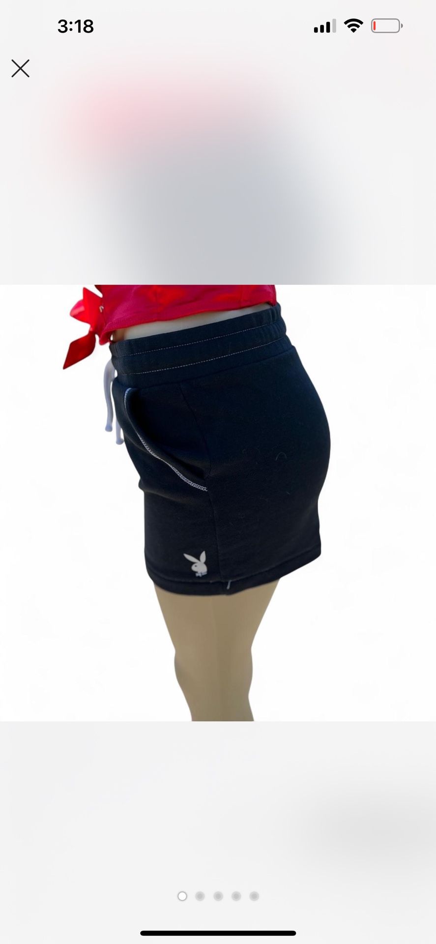 playboy fleece skirt small