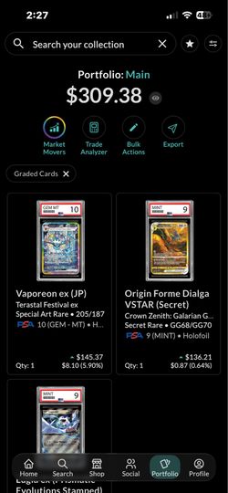 Graded cards