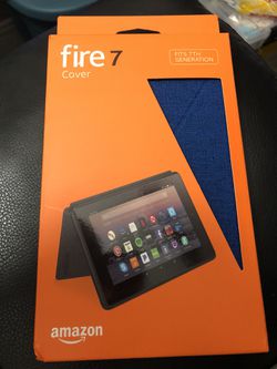 New Amazon Kindle Fire 7 Cover 7th Generation Blue Fabric!!!