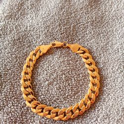 Gold Plated Curb Bracelet 