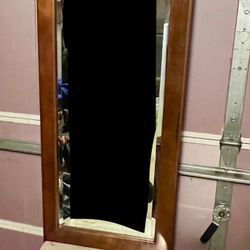 Foyer Wood Shelf & Mirror