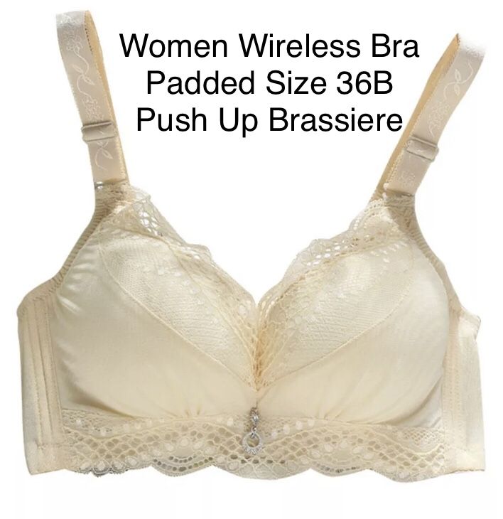 Women Wireless Bra Padded Size 36 B Push Up Brassiere for Sale in