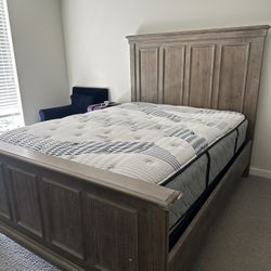 Queen Bed Frame And mattress From Schneidermans- Great Condition!