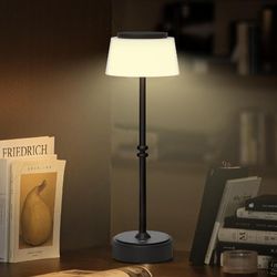 Cordless Table Lamp,Portable LED Desk Lamp, 4400mAh Battery Operated, 3 Color Stepless Dimming Up, for Restaurant/Bedroom/Bars/Outdoor Party/Camping/C