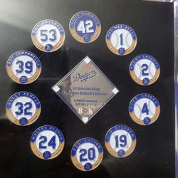 Los Angeles Dodgers Retired Uniforms Pins