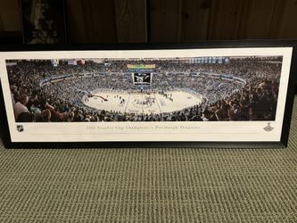 Penguins Stanley Cup Framed Panorama