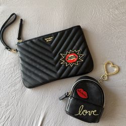 Victoria’s Secret large wristlet/mini backpack keychain 