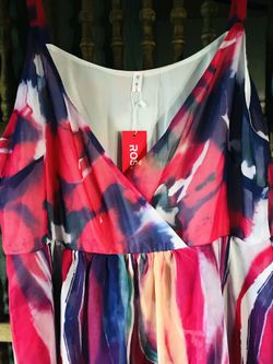 Tie dyed Handkerchief  Plus Size Dress