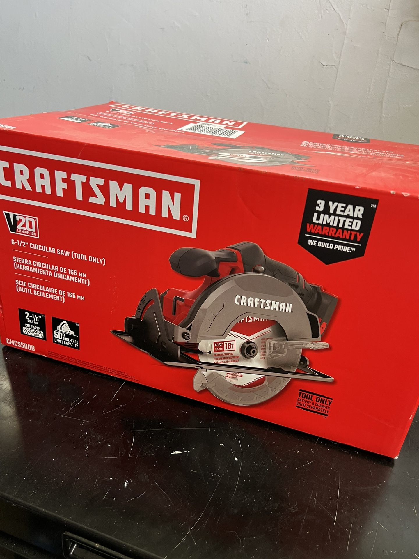 Craftsman V20 6 1/2” Circular Saw Bare Tool - No Battery *NEW*