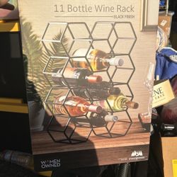Wine Rack, 11 bottle rack, new in box.
