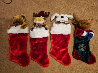 Plush Christmas stockings