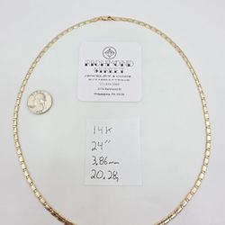 14k gold custom 2 tone necklace