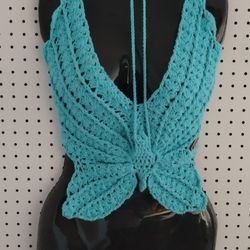 Butterfly Handmade Halter Top 