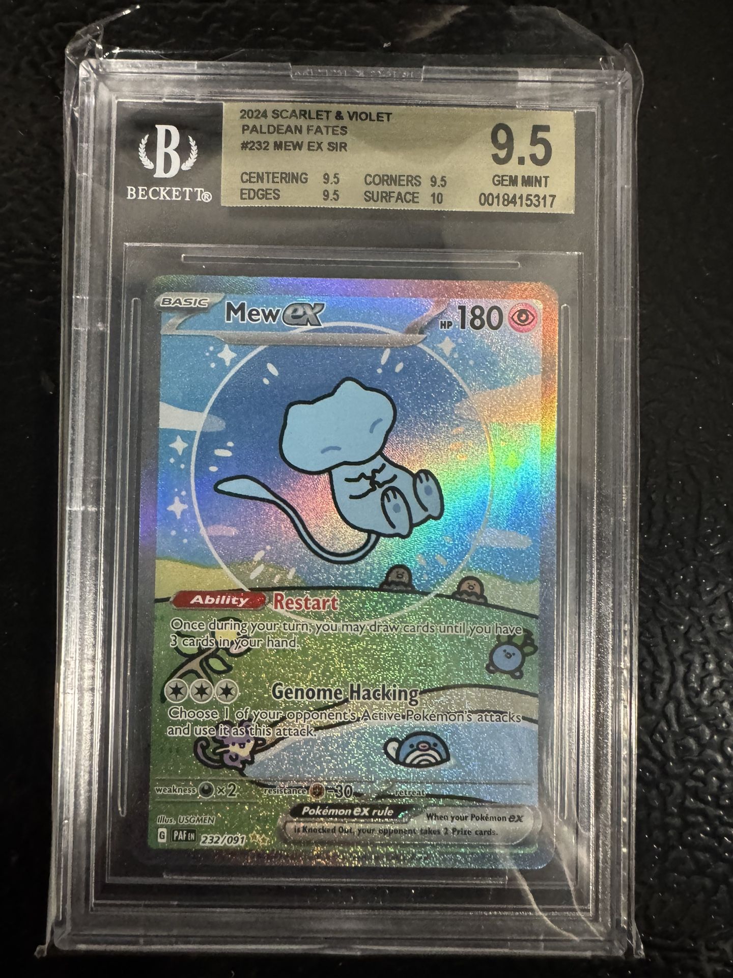 Mew Ex Paldean Fates Bgs 9.5