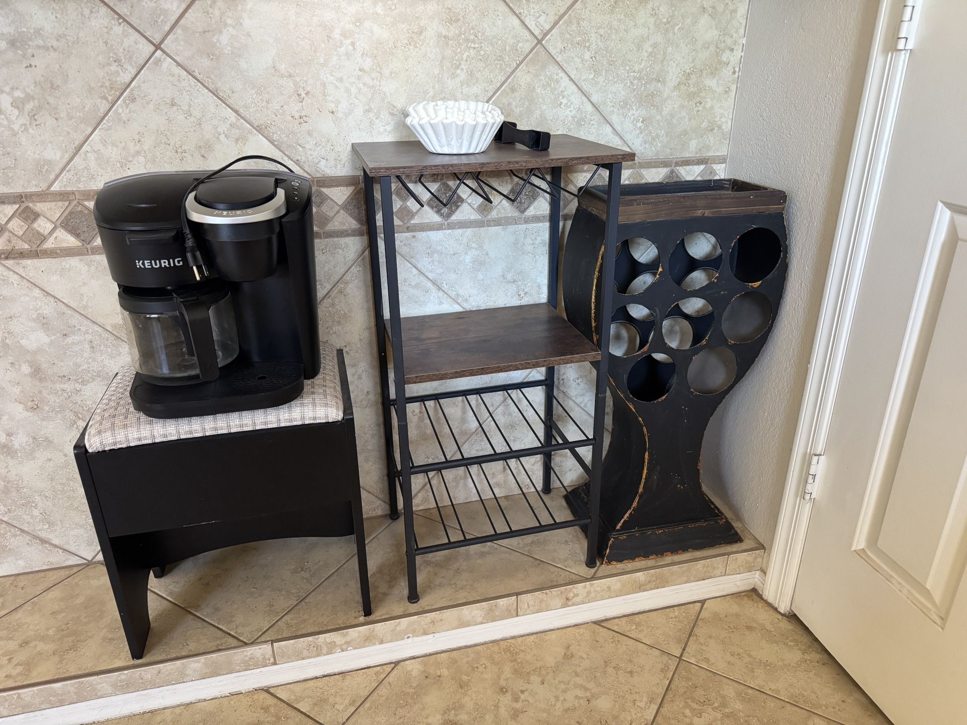 Keurig, Bar Cart, Wine Rack, Stool