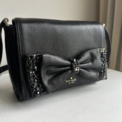 Kate Spade Small Leather Crossbody Handbag with Bow