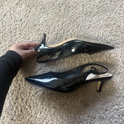 Black kitten heels 