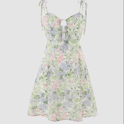 Cider Floral Tie-Strap Dress