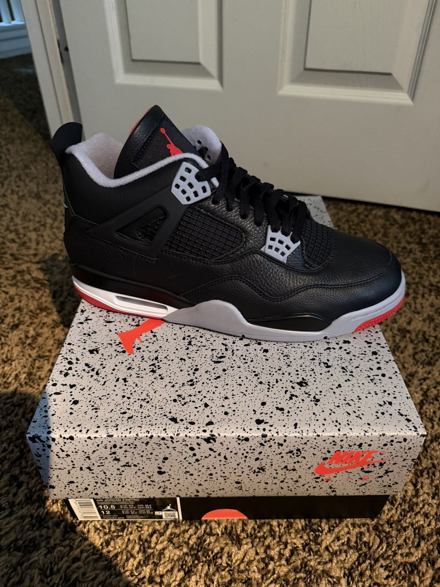 Jordan Retro 4 Bred Size 10.5 Brand New