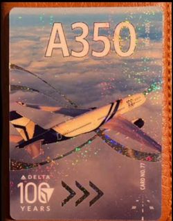 Delta, westjet trading card