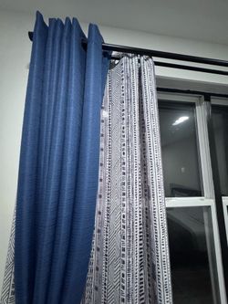 Blue curtains (set of 4)+ sheer curtains (set 2)