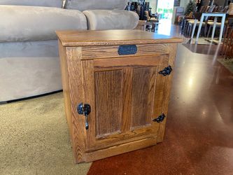 WHITE CLAD Solid Oak Icebox Cabinet