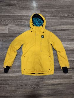 Airblaster Beast Series Snowboard Jacket Mustard Yellow Size Small 30K/20K Like New