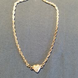 Vintage Sterling Silver Anklet 