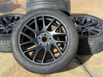 FREE DELIVERY (4) 2024 Tesla Model 3 Rims 18” Photon Wheels with Michelin Used Tires 20-70%