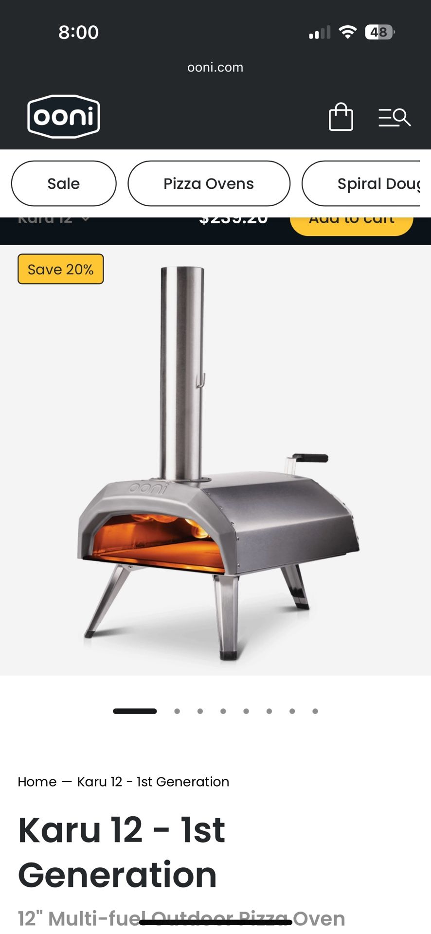 Ooni Pizza Oven Multi Fuel With Gas Connector