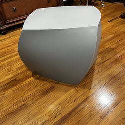 Modern Sculptural Side Table / Stool – Minimalist Gray Accent Piece