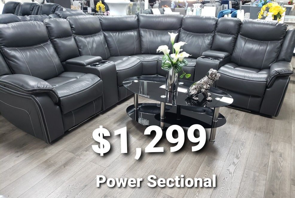 Power Sectional Available In 3 Colors