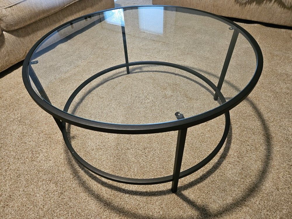 Metal & Glass Coffee Table 