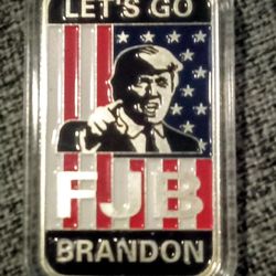 1 oz Silver Bar - "Let's Go Brandon" Colorized .999 Fine Silver