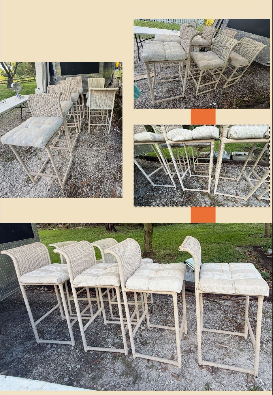 Six piece barstool set