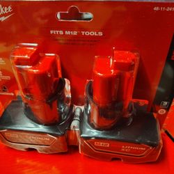 Milwaukee Two 3.0ah Batteries