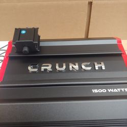 CRUNCH 1500 WATTS MONOBLOCK 1 OHM STABLE BUILT IN CROSSOVER WITH BASS CONTROL CAR AMPLIFIER ( BRAND NEW PRICE IS LOWEST INSTALL NOT AVAILABLE ) 