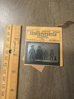 Country Stencils tin stencil - 1986 - NEW 